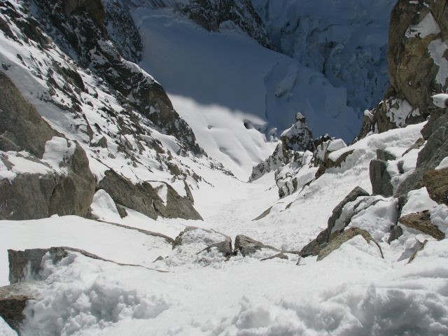 Couloir de montée à l'Ouest
