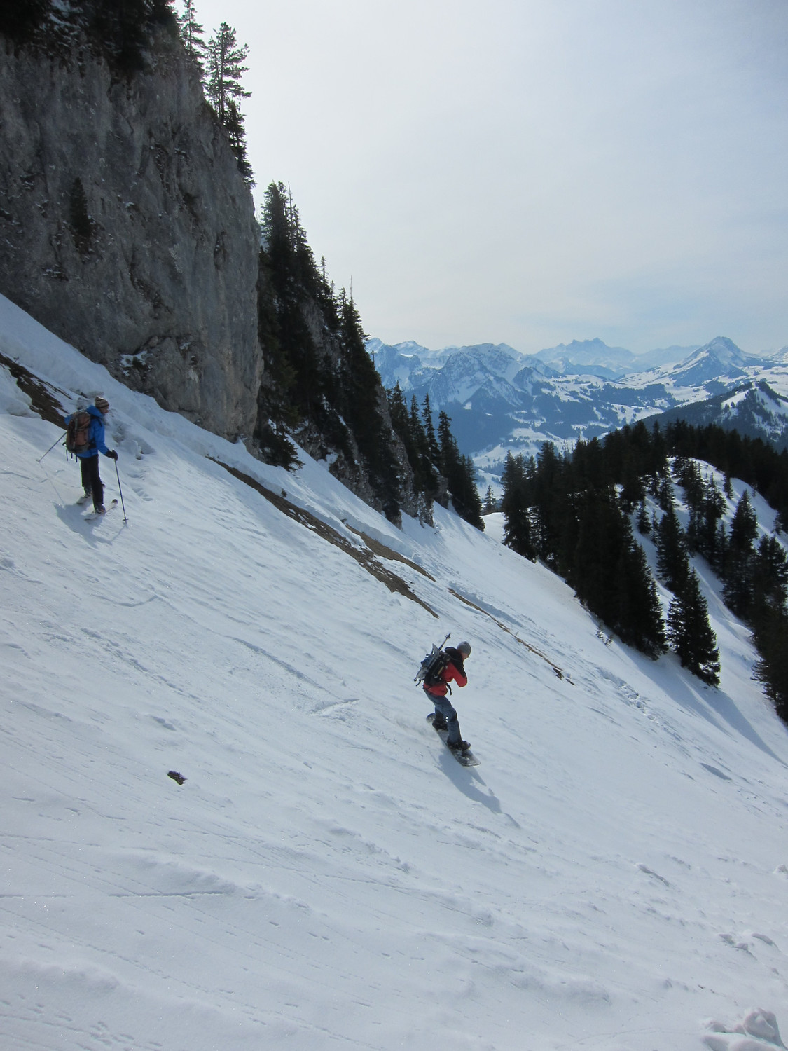 Pente NW aux Rochers des Rayes