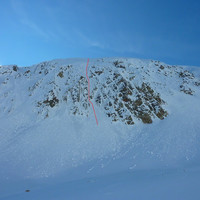Face Nord du pic de la Done, avec Molimolano Gully