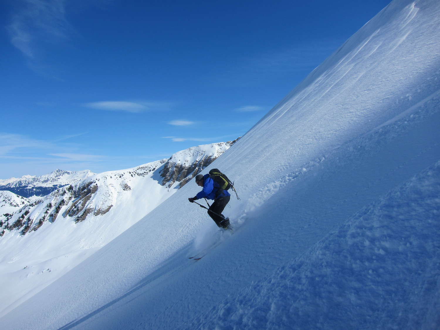 Descente côté Etivaz
