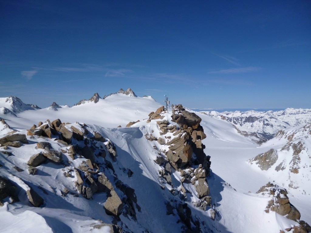 Le sommet avec le plateau de Trient en arrière-plan