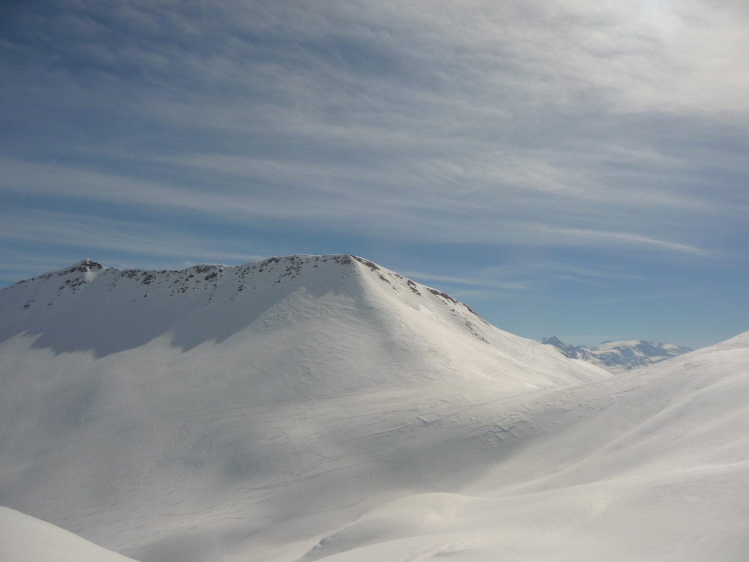 Mont Rosset et son col à droite