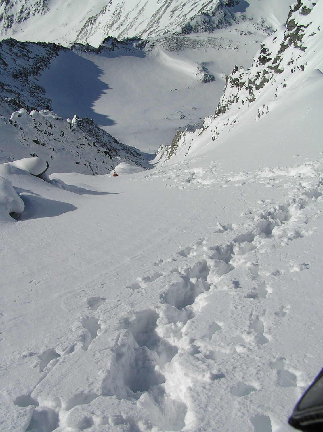 Le Vélan, couloir central : bonne quantité de fraiche