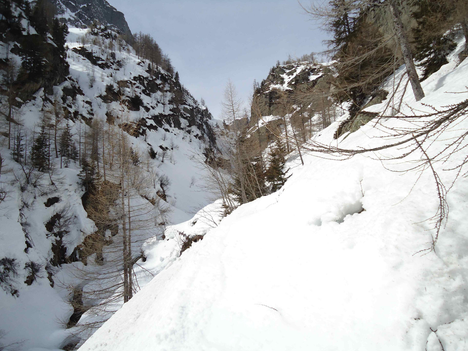 plus très loin de la sortie du vallon
