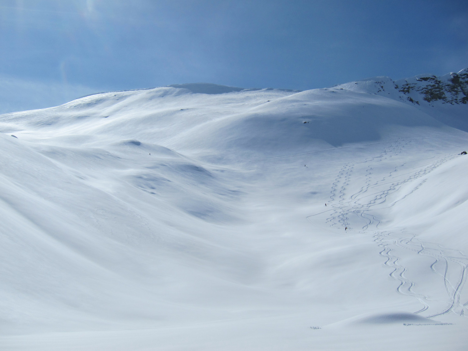 Descente de la Chaux, tout là haut