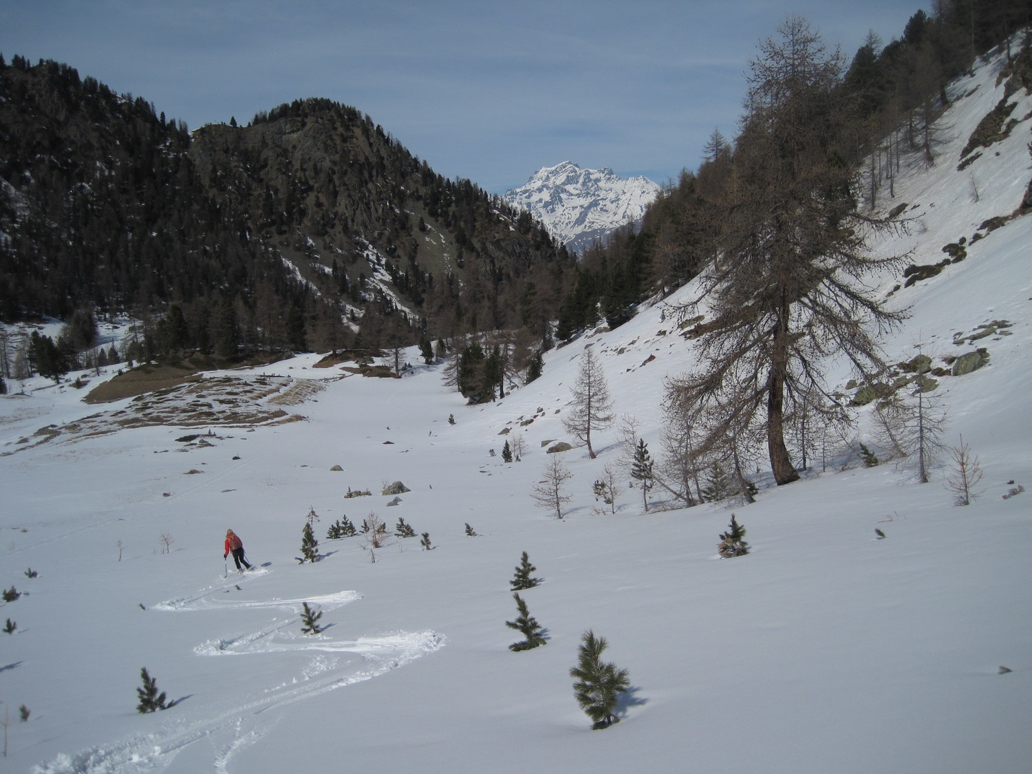 Slalom di fronte al Grand Combin