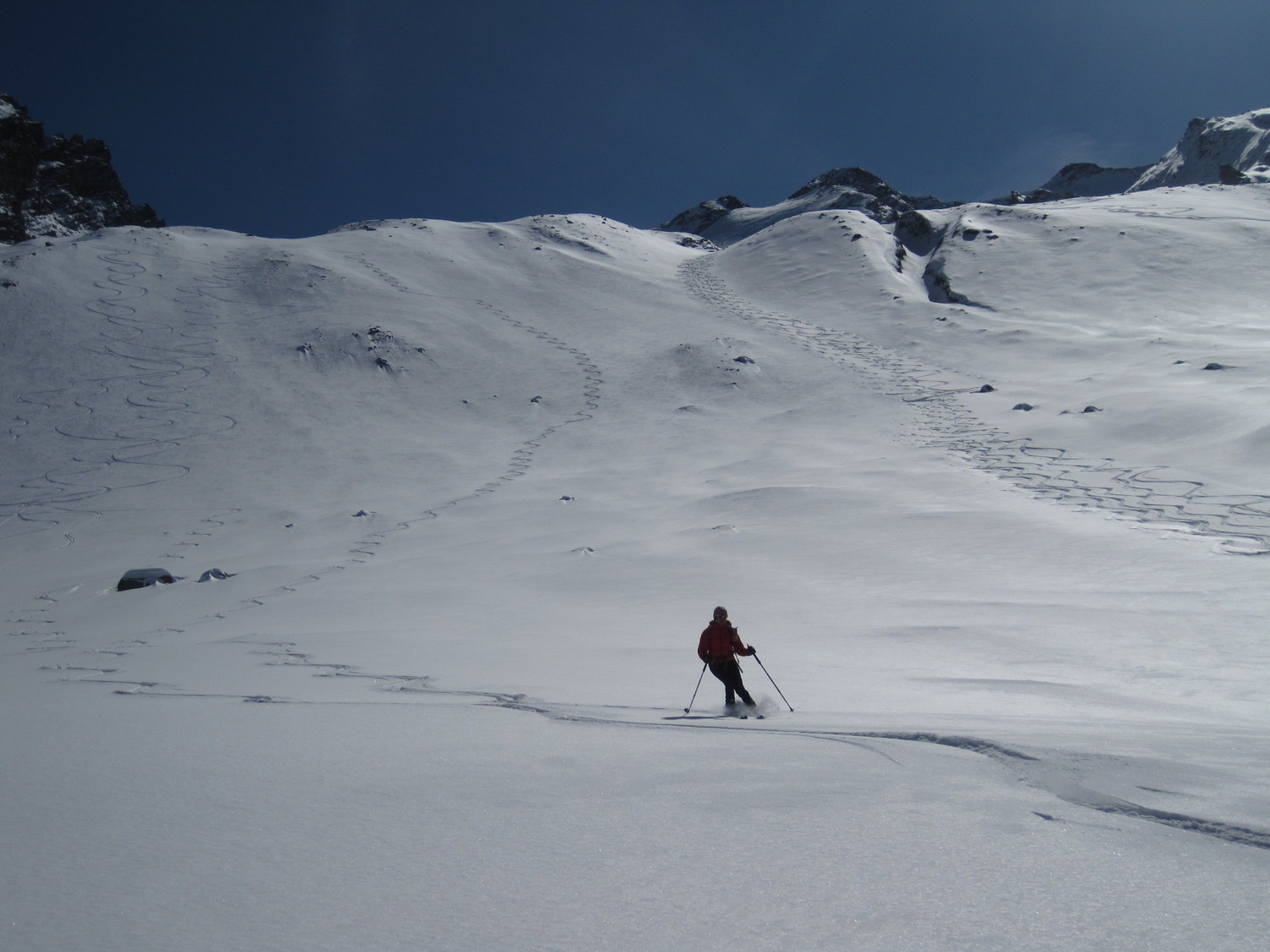 Il fantastico pendio che porta al piano a 2100m