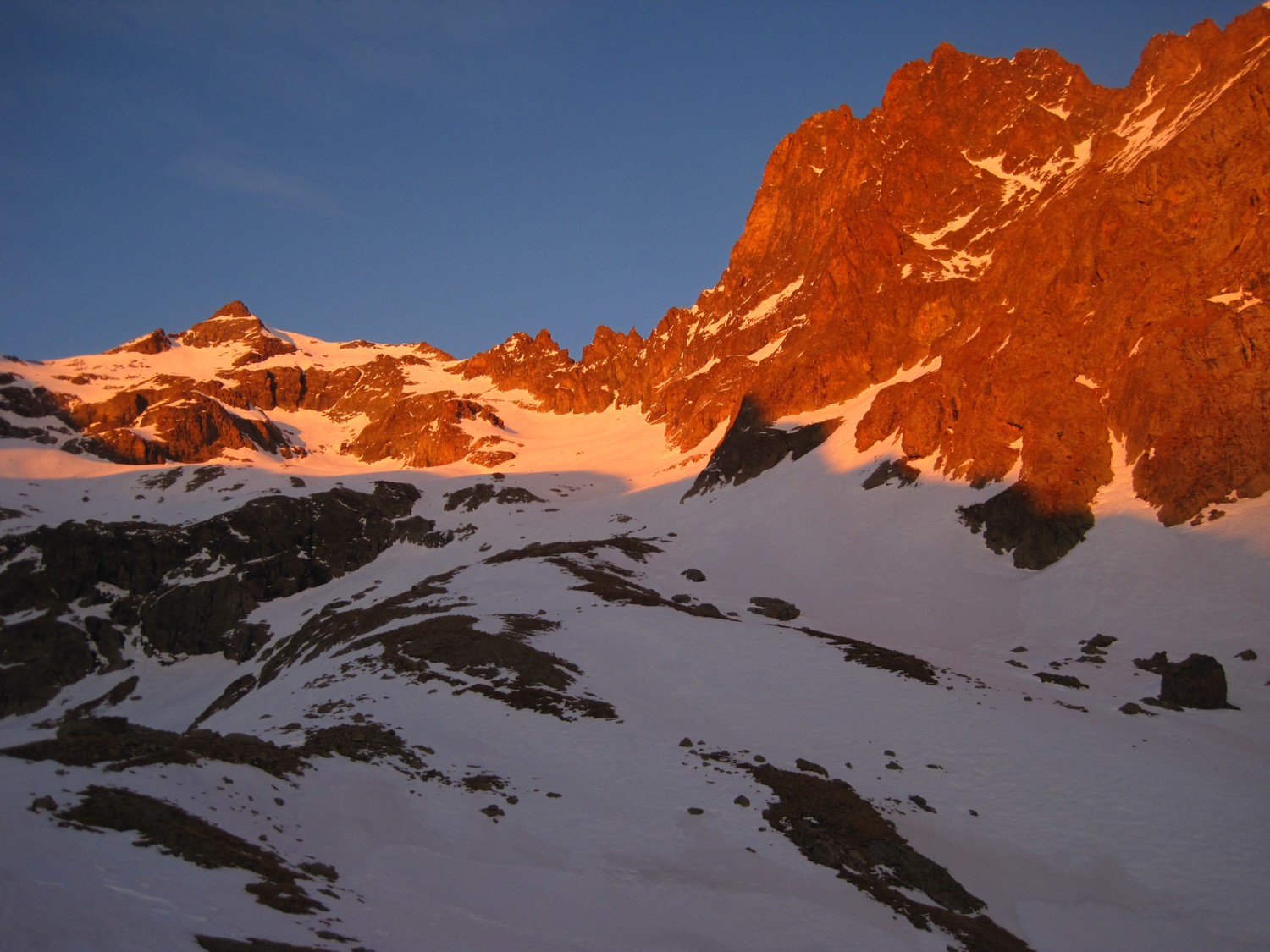 Cime du Vallon et la Rouye depuis le refuge