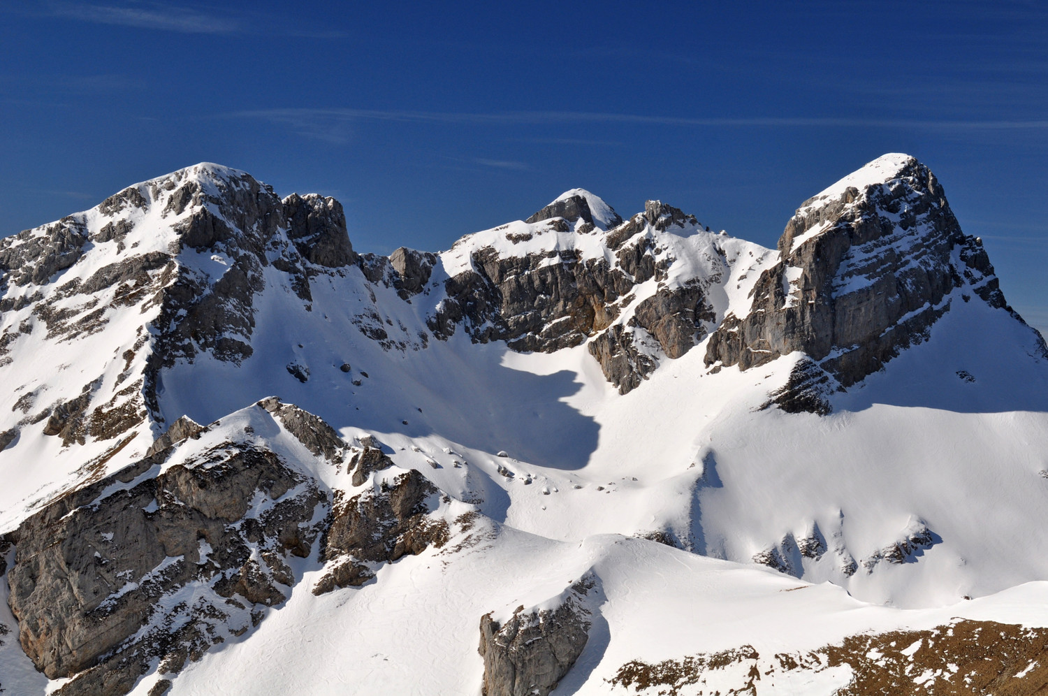 pointe du midi depuis la tour du bargy