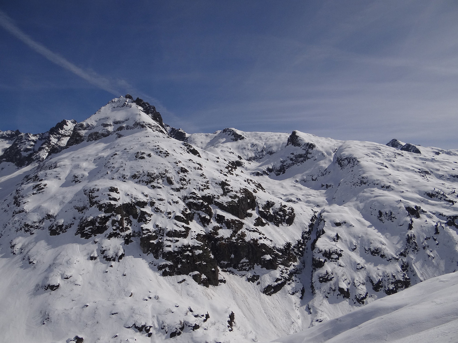 La combe du Pouce et sa "sortie de secours" lorsque le couloir / gorge est bien enneigé