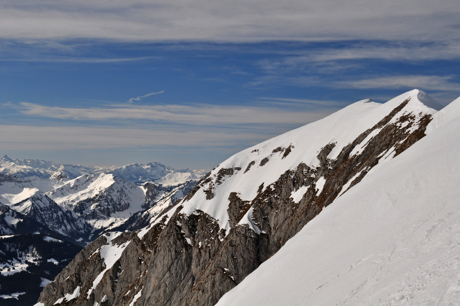 arrivée au sommet des cornettes