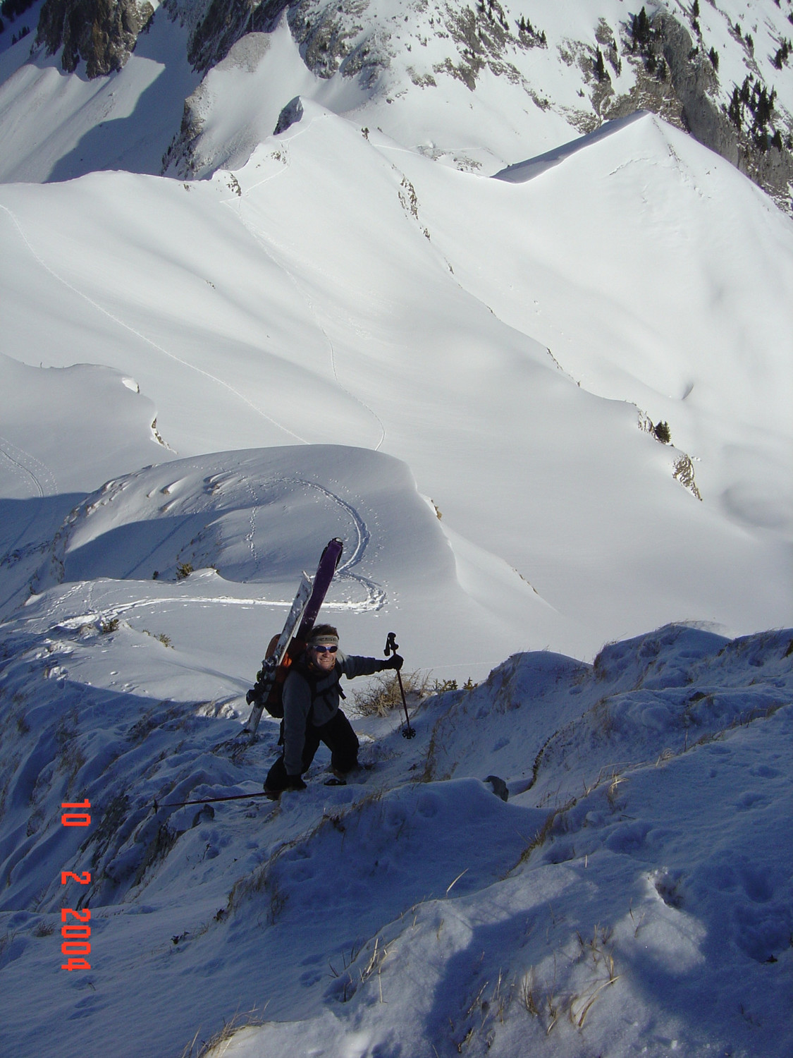 Montée par la crête E du Widdergalm