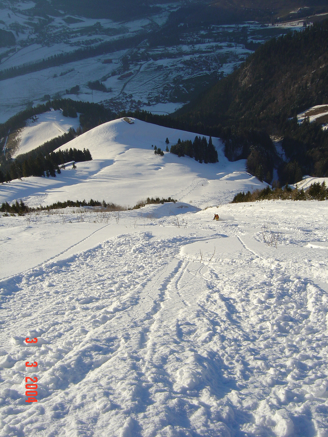 Descente NW des Merlas