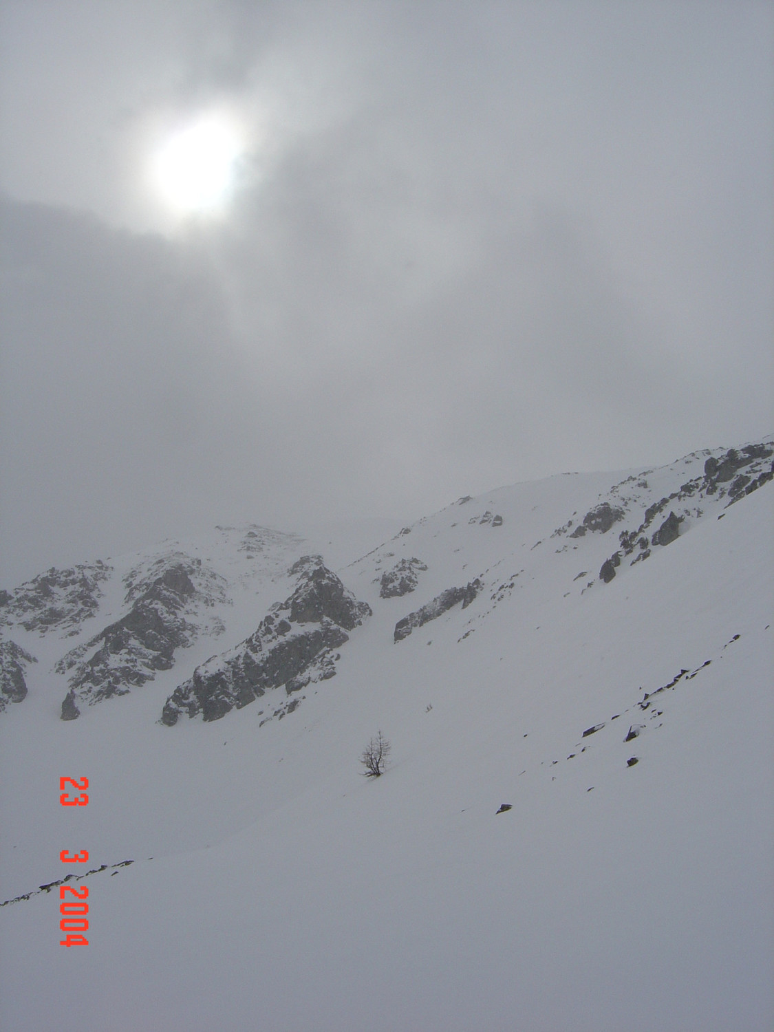 Temps nuageux à l'Ergischhorn