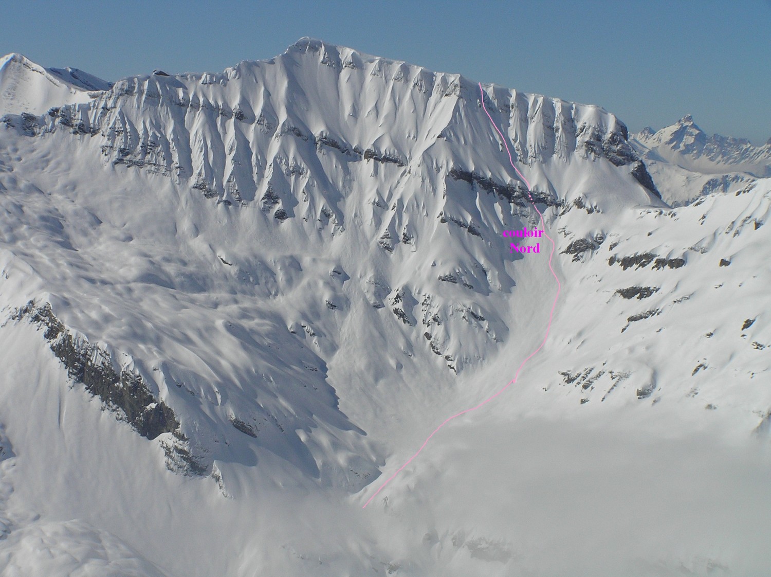 le couloir Nord de Finive (tracé)