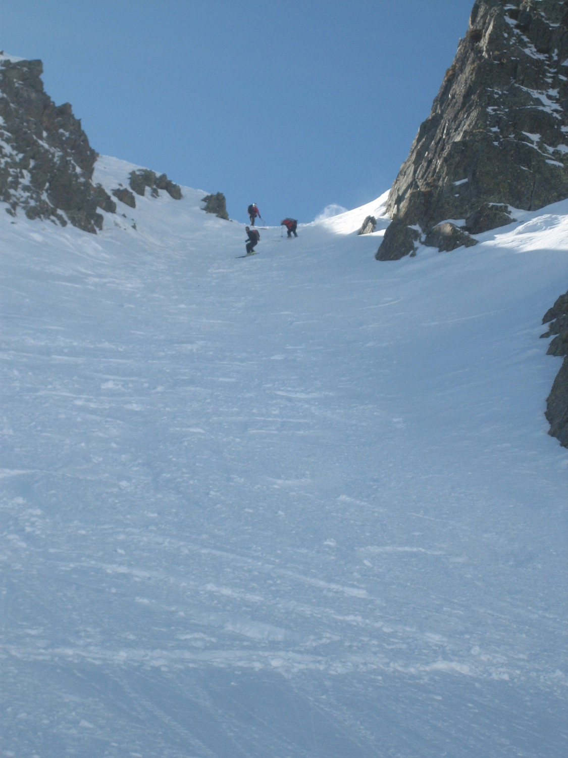 Le haut de la descente de la brèche de Pellegrin