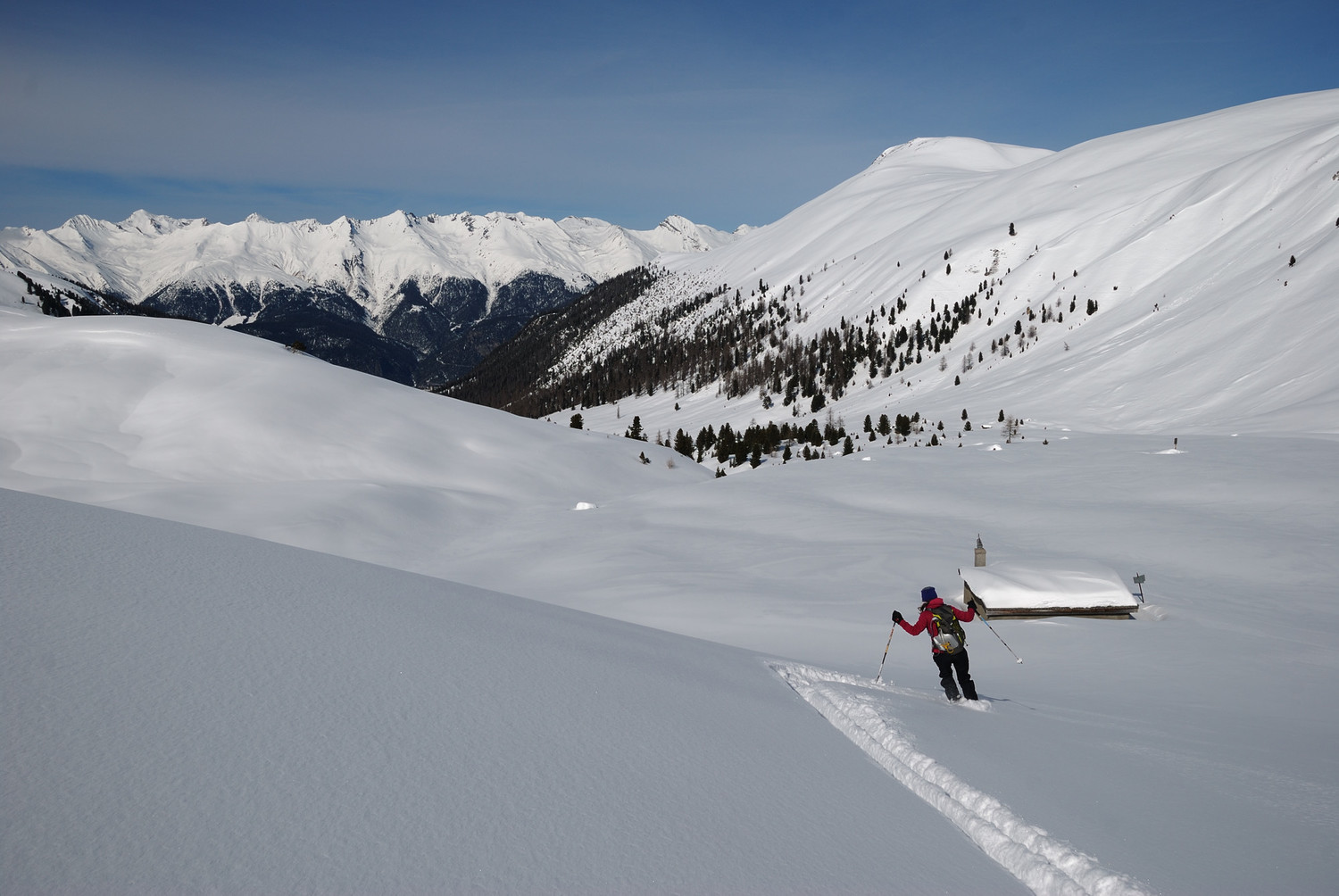 Descente du Val Spadlatscha sur Filisur (Grisons)