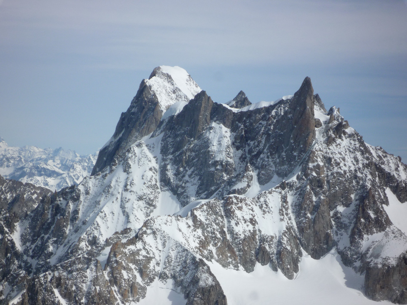 Dent de Géant. Mont Malet, Grandes Jorasses