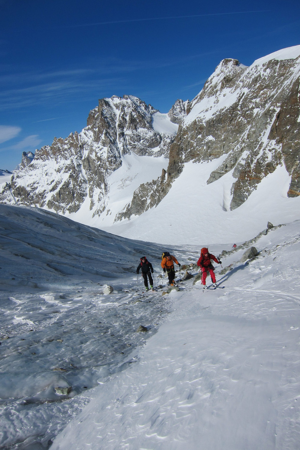 Arrivée au col de Valpelline depuis le glacier de Tsa de Tsan