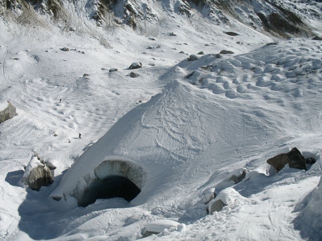sortie du glacier