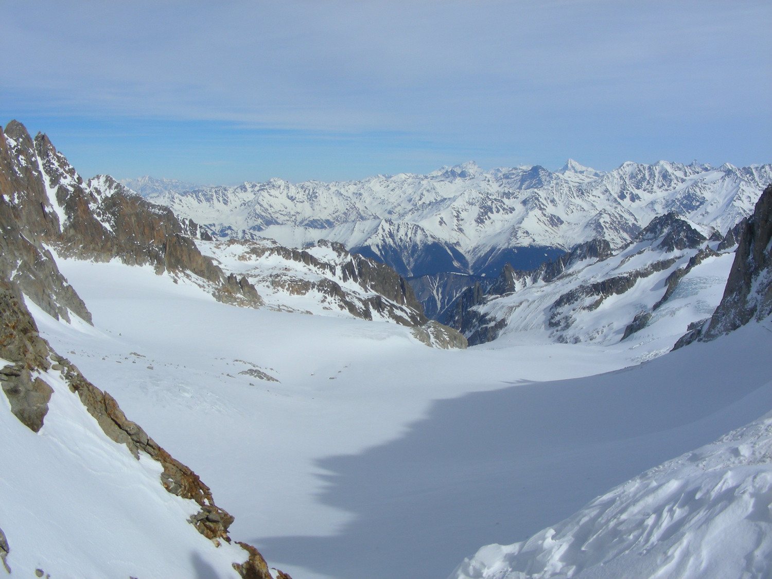 Le bassin de Saleina, vu du Col du Chardonnet