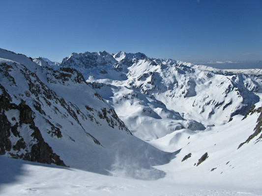 Traversée de Belledonne : vallon du Merlet depuis le col du Crozet