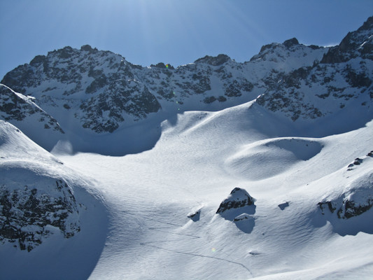 Traversée de Belledonne : sous le Pic du Frêne