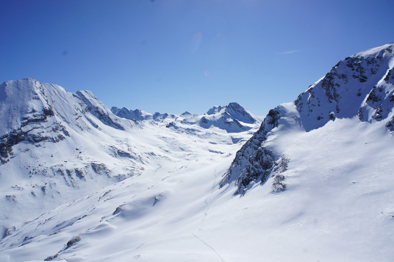 Traversée depuis le cole de l'Eychassier