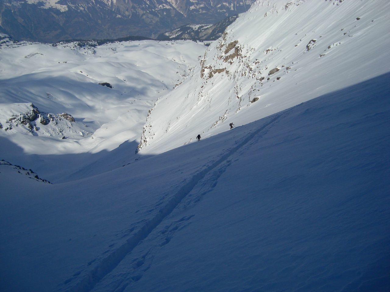 L'ultimo tratto del canalone N del Faulhorn