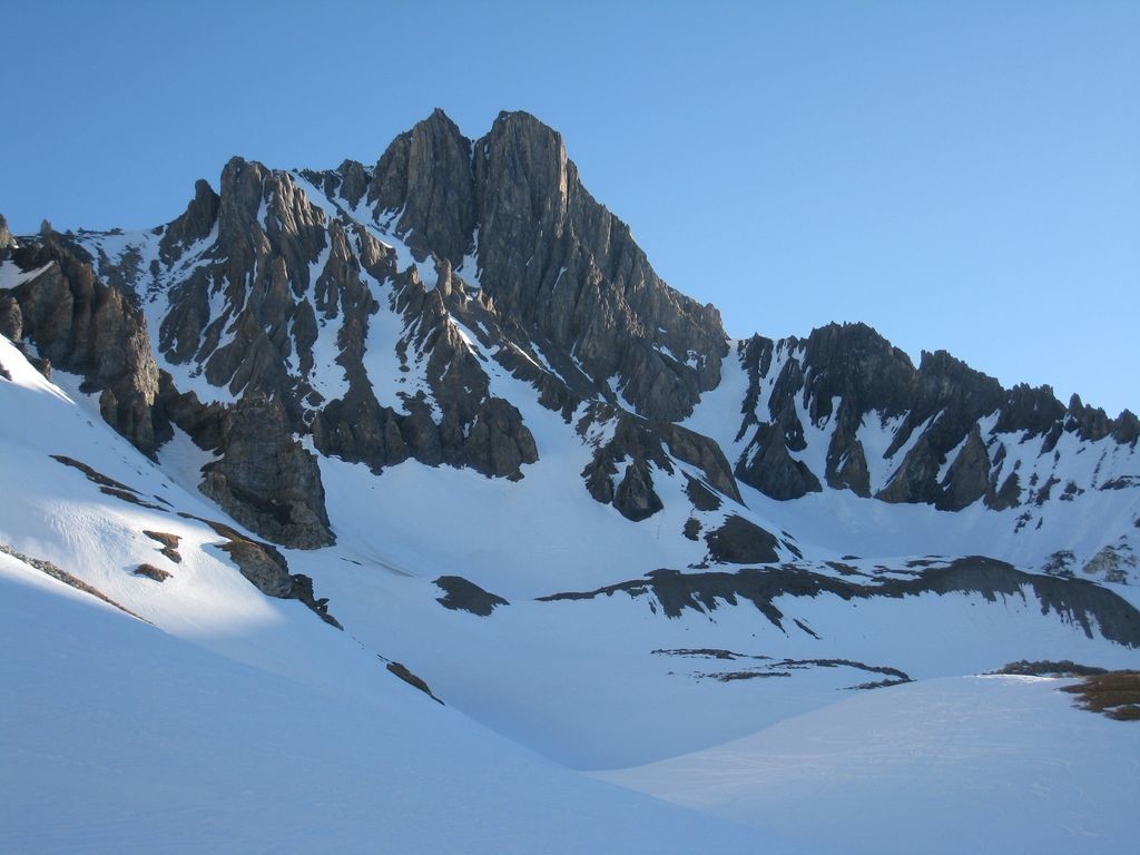 Pointe de la Fournache et couloir de la Lauza