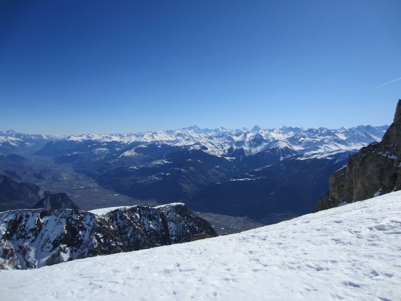 depuis le col juste sous le top