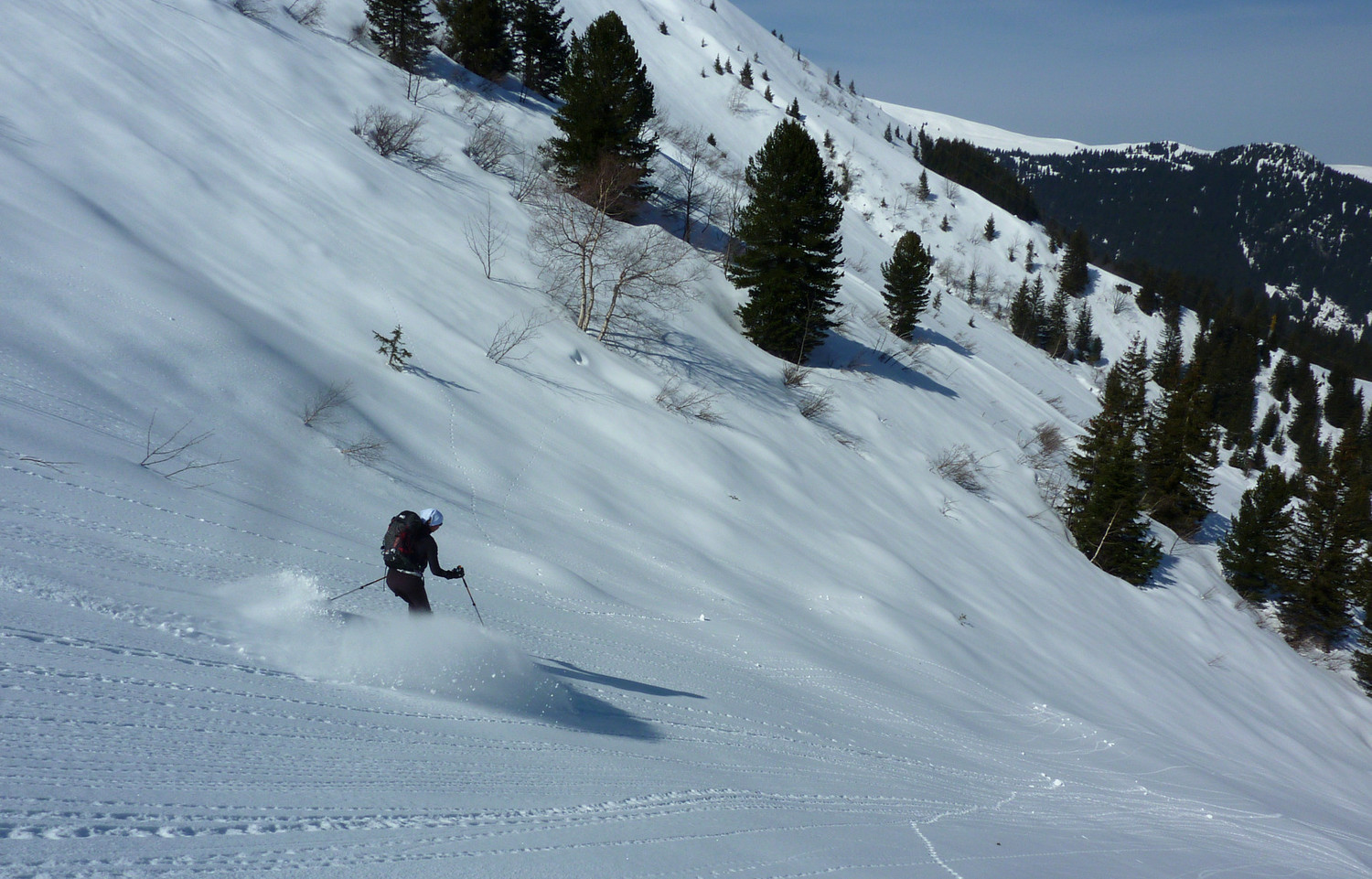 Très belle neige sous le Roc de Pendet