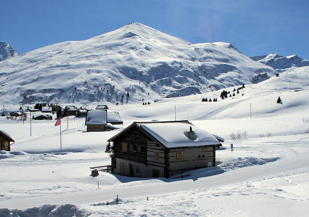 il Piz Mez, visto dalla bella conca di Radons.