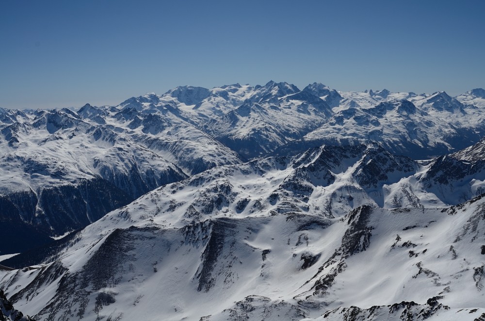 il gruppo del Bernina dal Piz Kesch