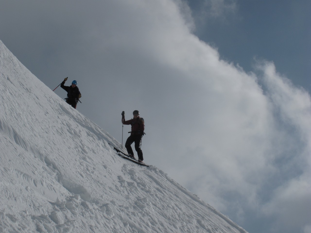 descente du col des Chamois ouest