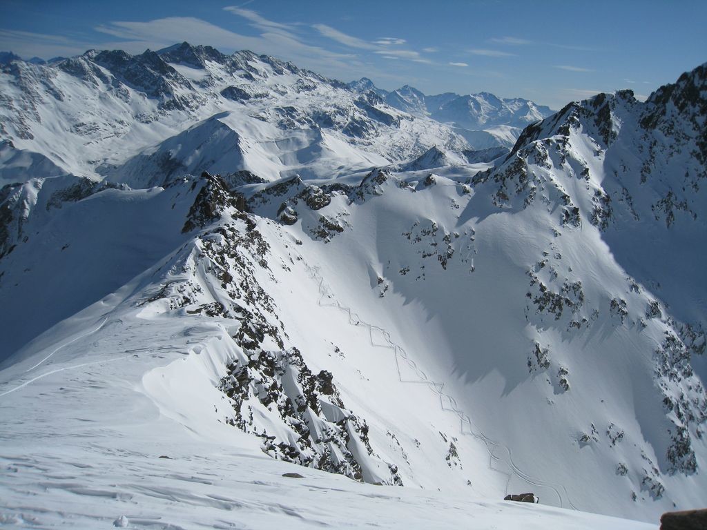 Versant E du col de l'Amiante, Grandes Rousses