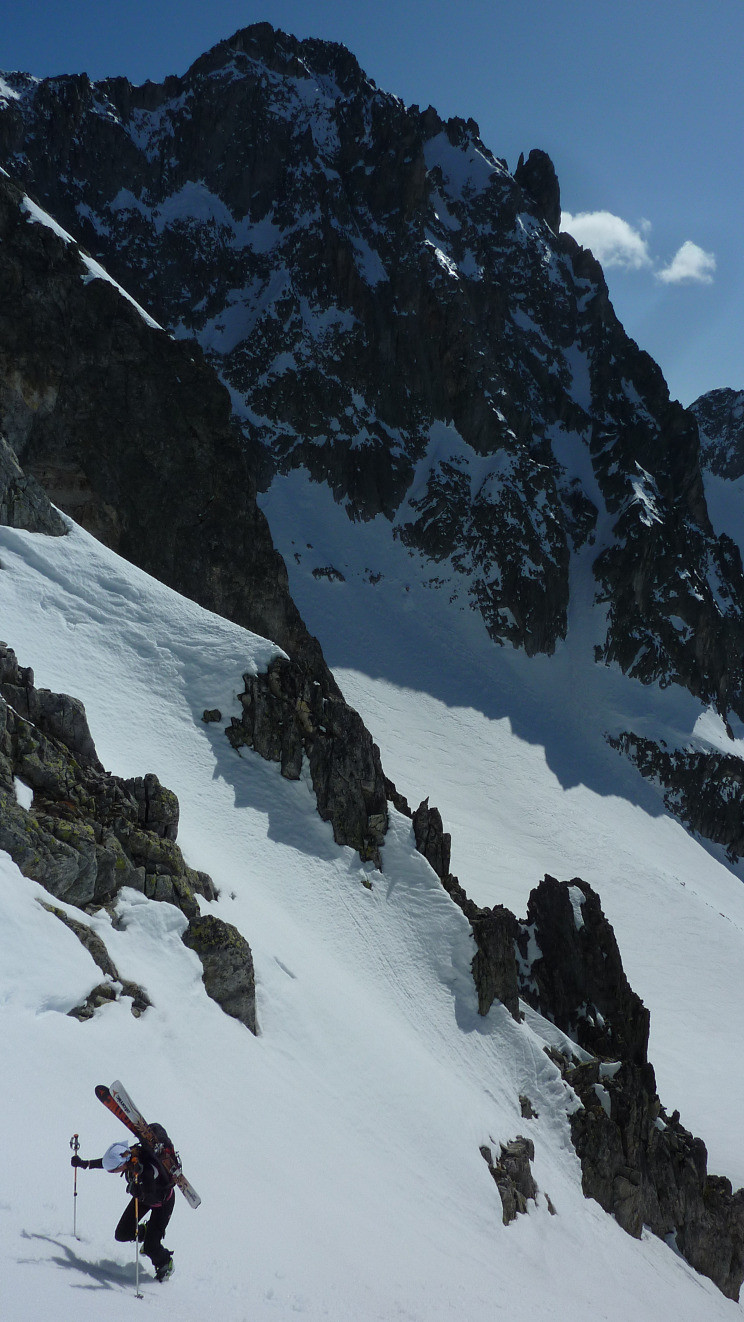 Sortie du couloir SW du Petit Jet