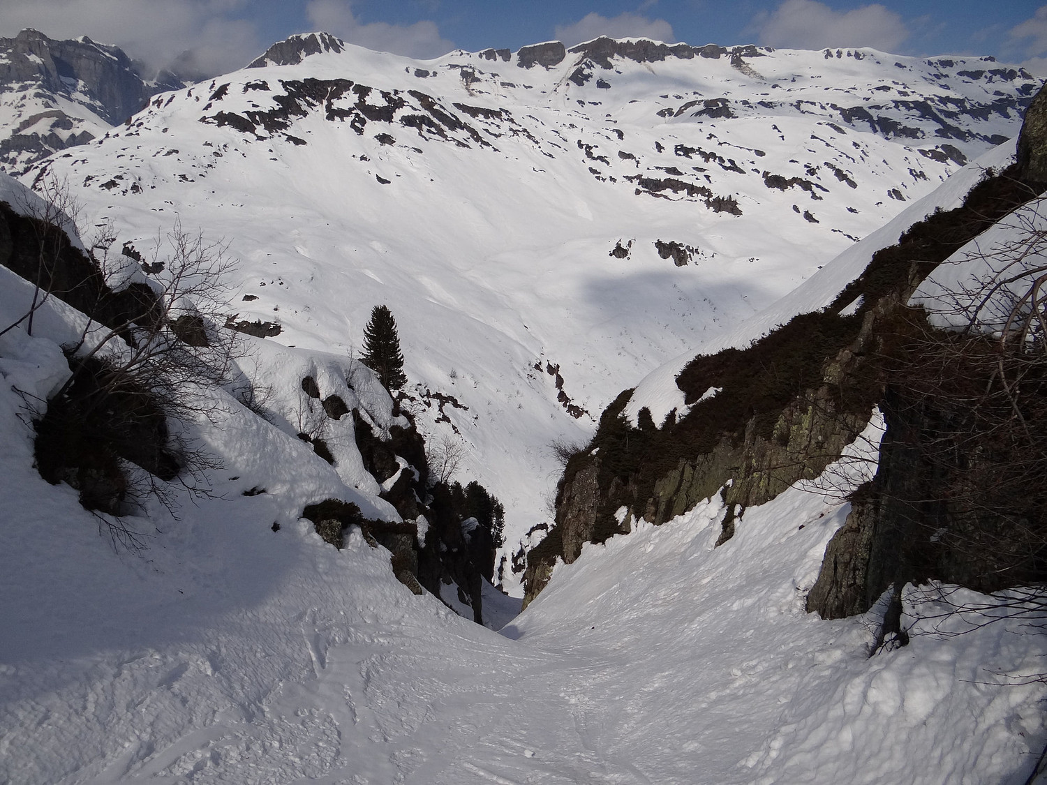 Combe du Pouce départ de la gorge de sortie