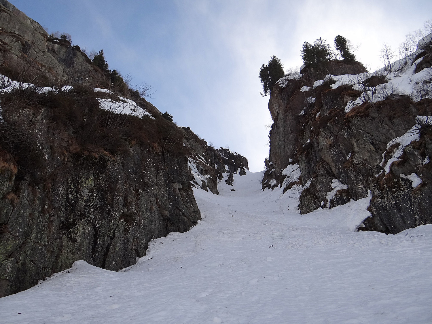 La gorge de sortie depuis le bas