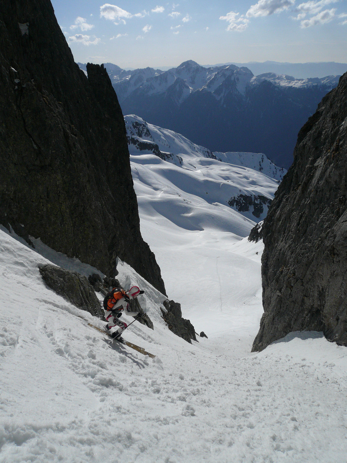 Belle ambiance dans ce couloir W du Rocher du Grand Jet.