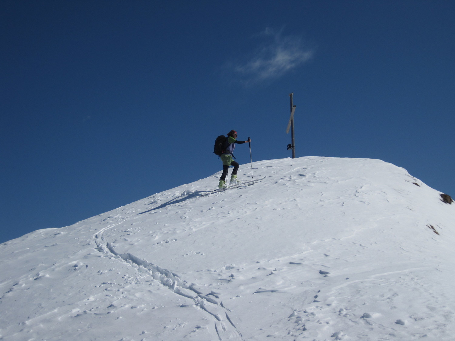 Arrivo in cima allo Spilauer Stock