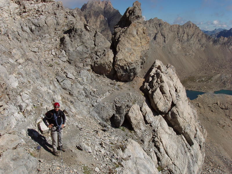 Brec de Chambeyron, dans la descente.