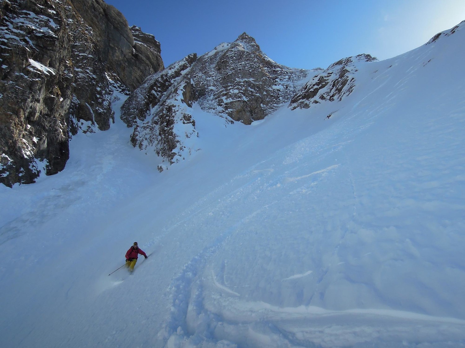 Pas du Berger. De petites pentes, bien raides, mais top à skier!