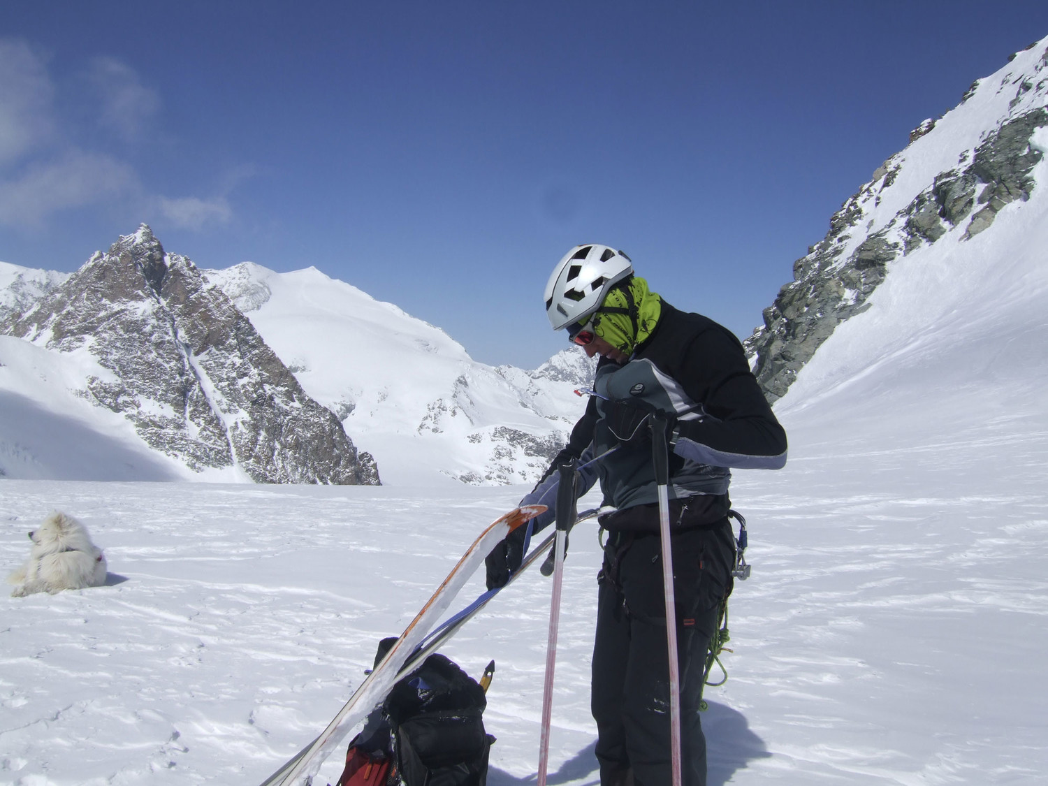 Vincent au col de l evèque (3400m)