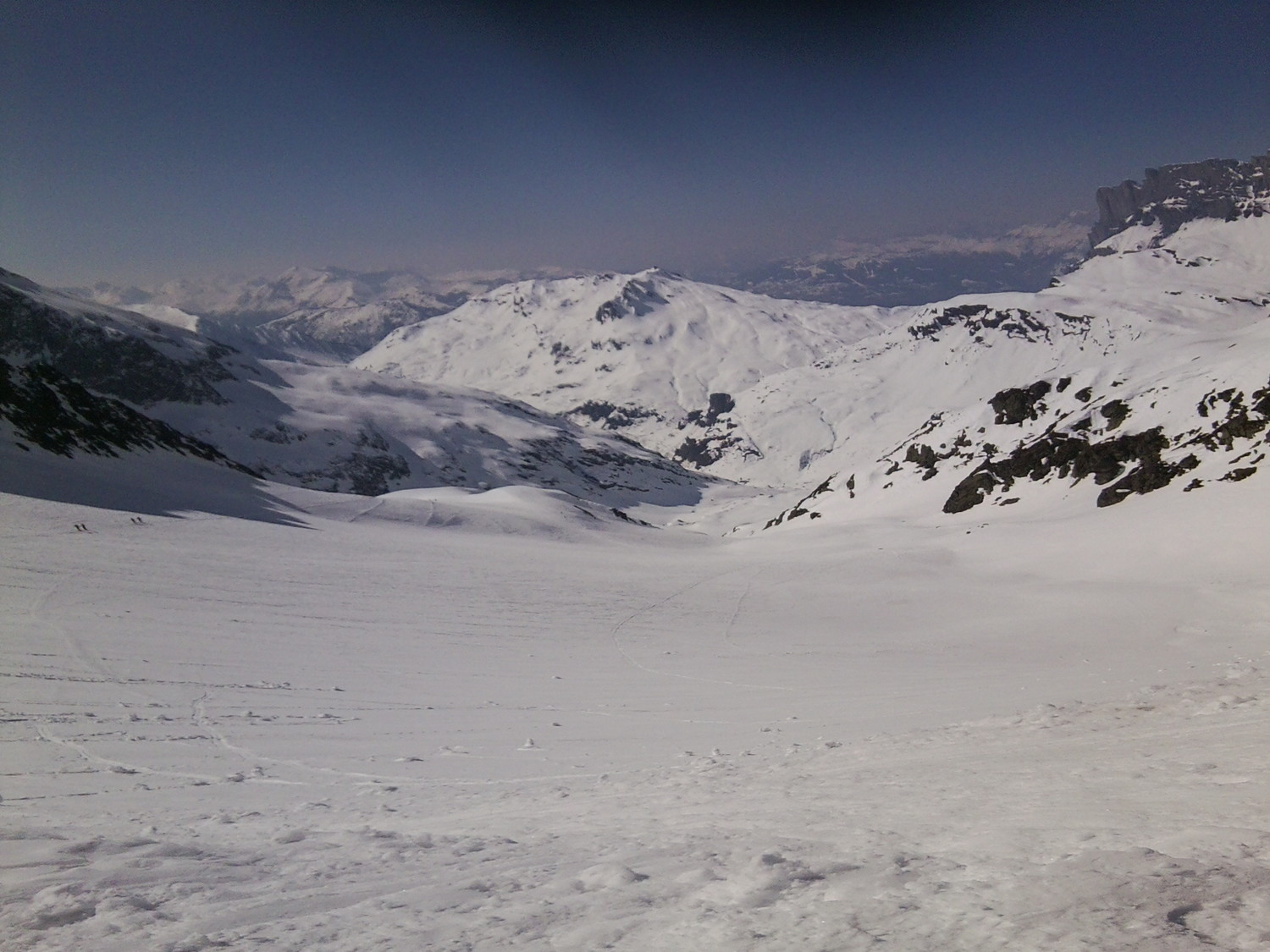 du col, vue sur la pointe de Pormenaz