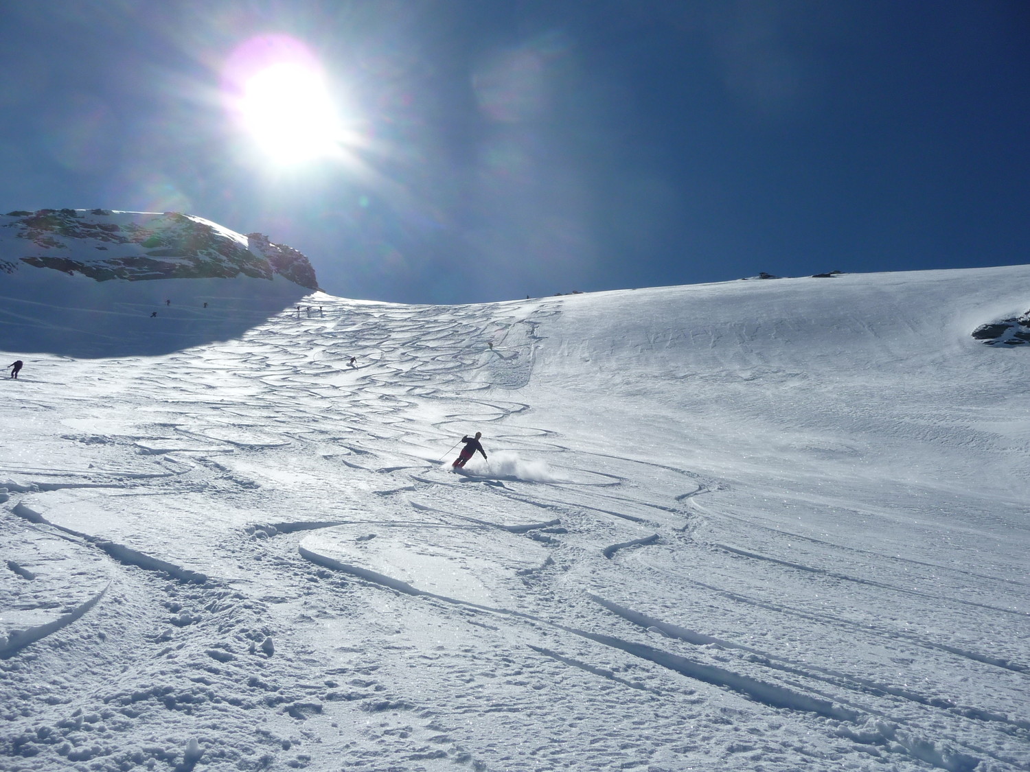 40 cm di farina sul ghiacciaio