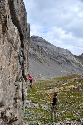 Escalade sur bloc aux Audannes