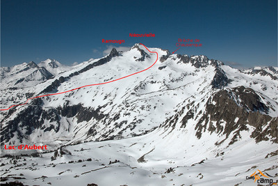 Néouvielle depuis le lac d'Aubert