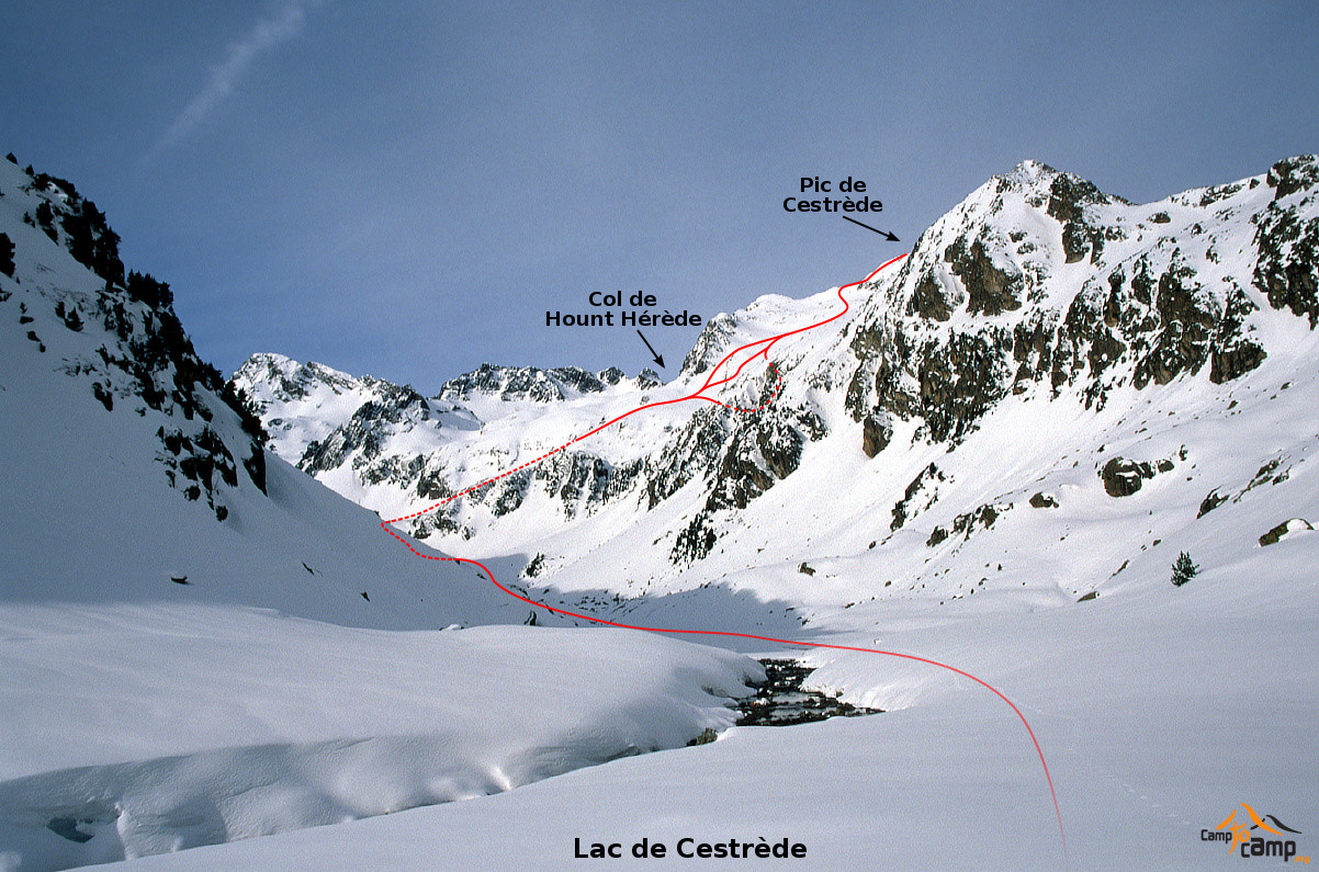 Pic de Cestrède depuis le lac de Cestrède