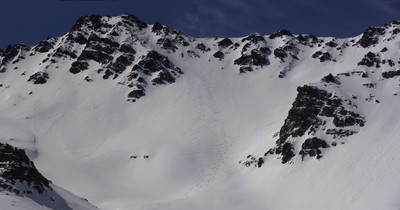 Rocher de la Grande Tempête, face et couloir Nord-Est
